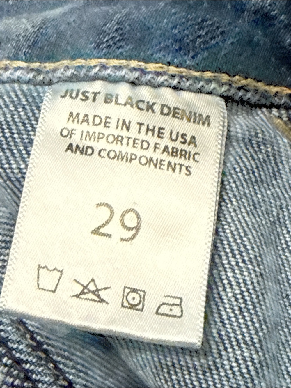 Just Black Denim  Blue Denim Jeans Carpenter Pockets Size 29 - Picture 4 of 5